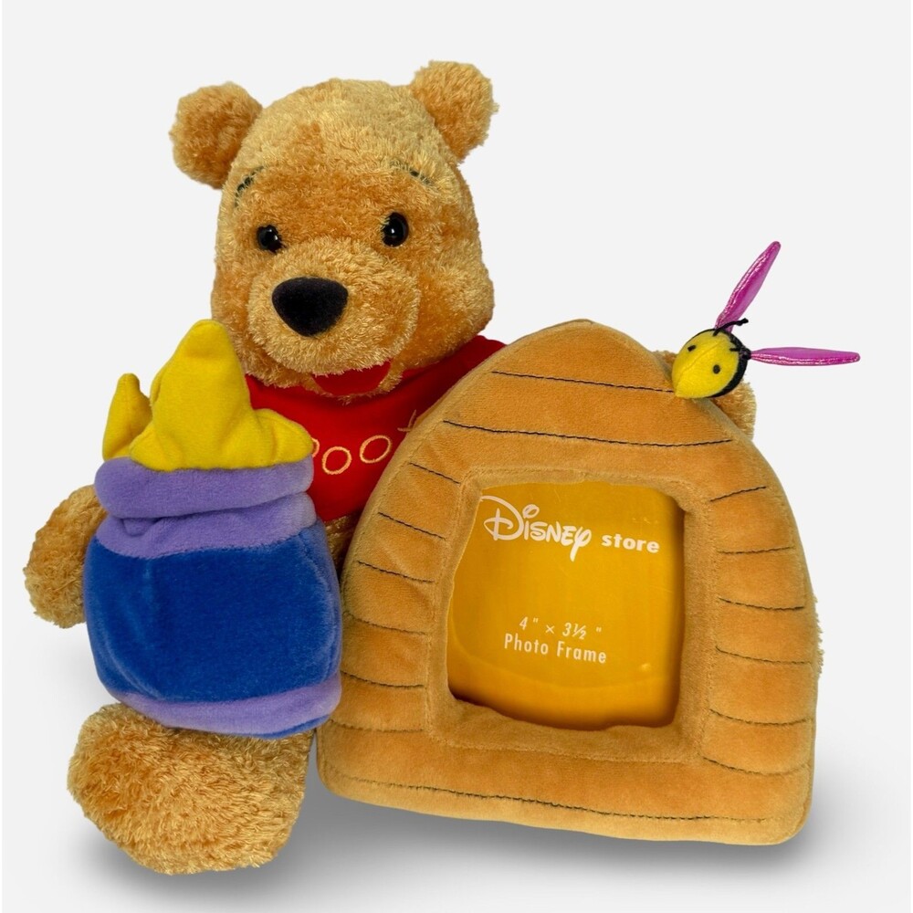 Winnie The Pooh 11" Plush 4" x 3.5" Photo Frame Disney Store - Baby Shower Gift
